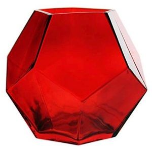 Glass Geometric Prism Honeycomb Vase